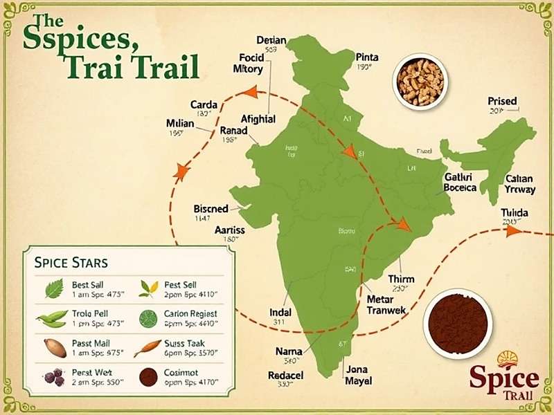 Spice Odyssey Coriander Trail India Map